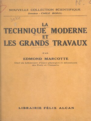 cover image of La technique moderne et les grands travaux